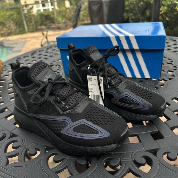 Zx 2k Boost Black Adidas Kids' ZX 2K Boost Shoes Black, Size